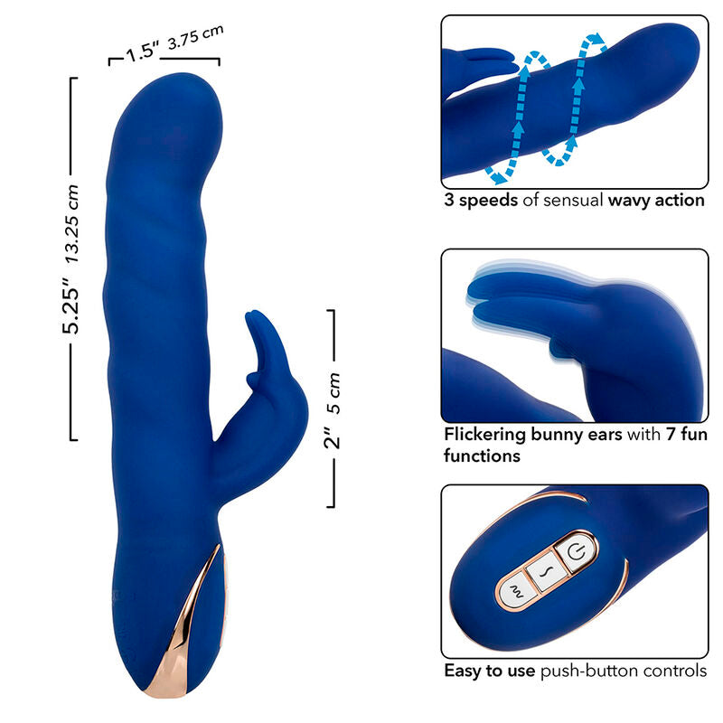 CALEXOTICS - JACK RABBIT VIBRATEUR WAVE MOTION BLEU CALEXOTICS