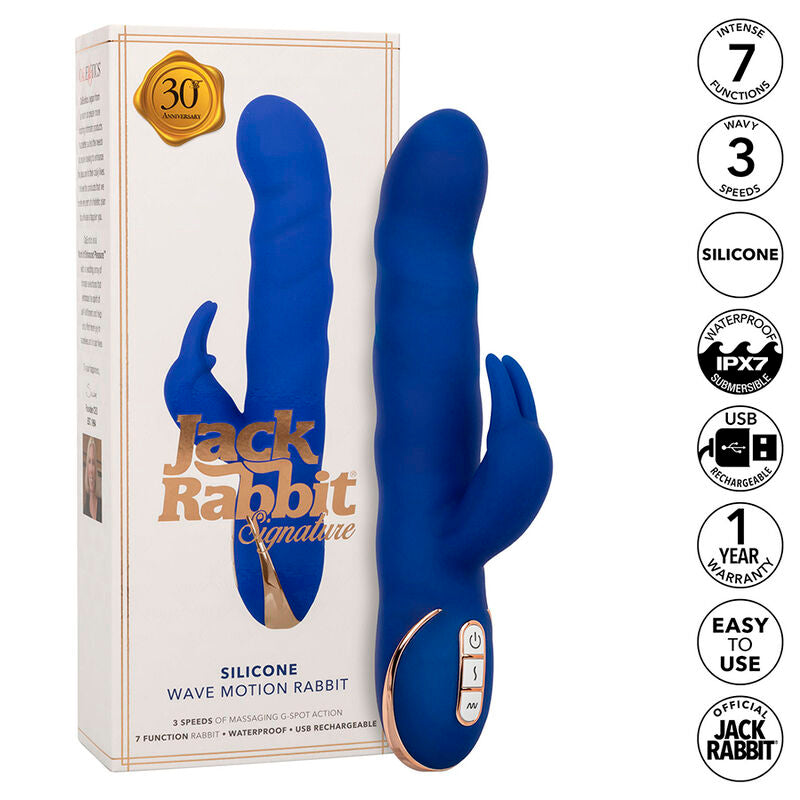 CALEXOTICS - JACK RABBIT VIBRATEUR WAVE MOTION BLEU CALEXOTICS