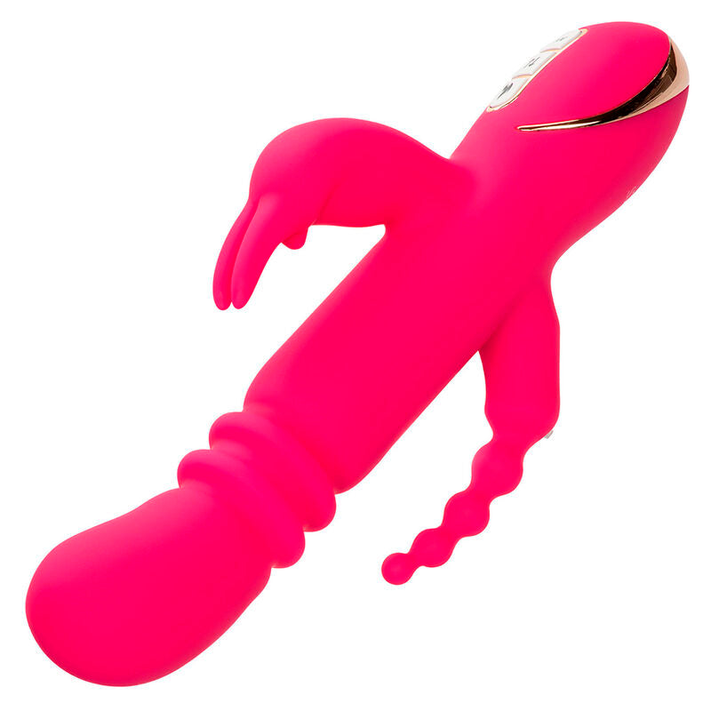 CALEXOTICS - JACK FANTASY TRIPLE VIBRATEUR CHAUFFANT LAPIN ROSE CALEXOTICS