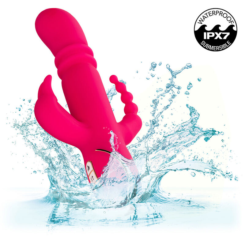 CALEXOTICS - JACK FANTASY TRIPLE VIBRATEUR CHAUFFANT LAPIN ROSE CALEXOTICS
