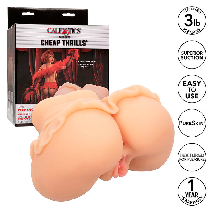 CALEXOTICS - THE PEEP SHOW GIRL DOUBLE MASTURBATEUR RÉALISTE CHAIR CALEXOTICS