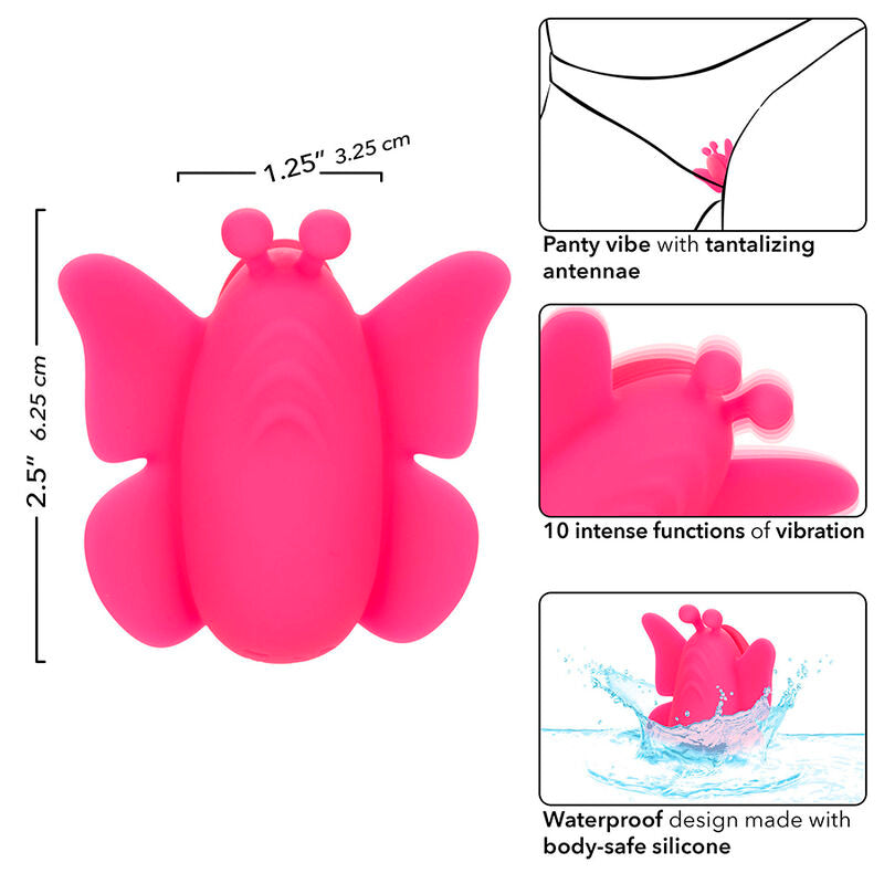 CALEXOTICS - NEON VIBES FLUTTER VIBE STIMULATEUR 10 VIBRATIONS ROSE CALEXOTICS