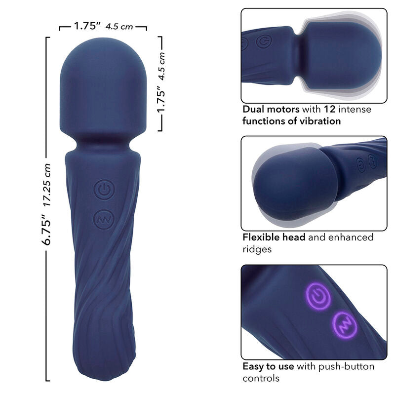 CALEXOTICS - CHARISMA ALLURE MASSEUR DOUBLE MOTEURS 12 FONCTIONS 17,25 CM X 4,5 CM VIOLET CALEXOTICS