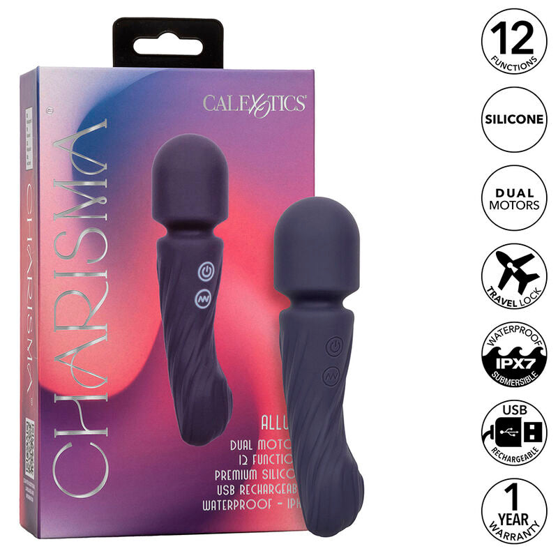 CALEXOTICS - CHARISMA ALLURE MASSEUR DOUBLE MOTEURS 12 FONCTIONS 17,25 CM X 4,5 CM VIOLET CALEXOTICS