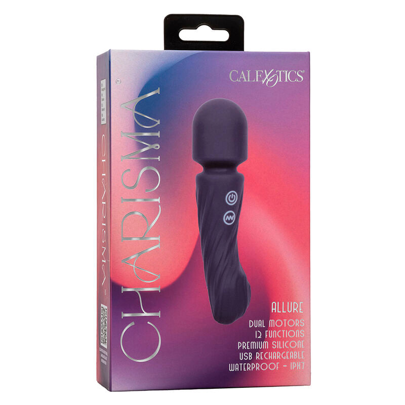 CALEXOTICS - CHARISMA ALLURE MASSEUR DOUBLE MOTEURS 12 FONCTIONS 17,25 CM X 4,5 CM VIOLET CALEXOTICS