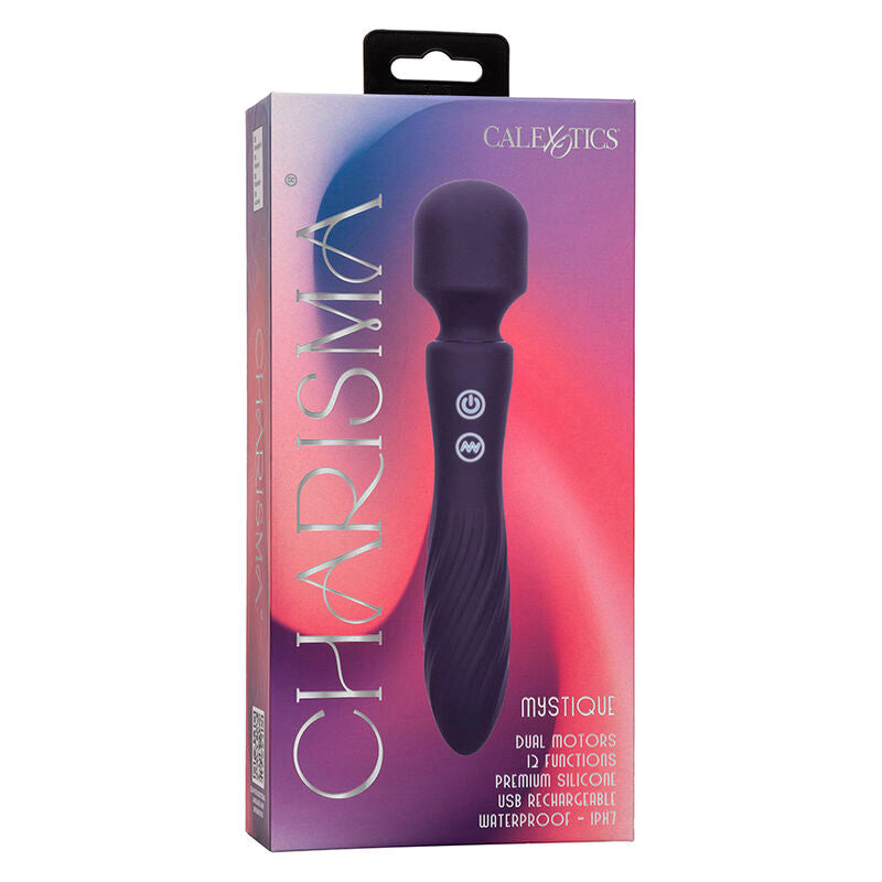 CALEXOTICS - CHARISMA MYSTIQUE MASSEUR DOUBLE MOTEURS 12 FONCTIONS 20,5 CM X 4,5 CM VIOLET CALEXOTICS