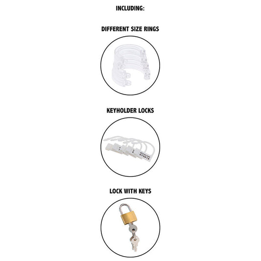 HIDDEN DESIRE - EXTREME CAGE DE CHASTETÉ EN ACRYLIQUE RÉGLABLE TRANSPARENT HIDDEN DESIRE