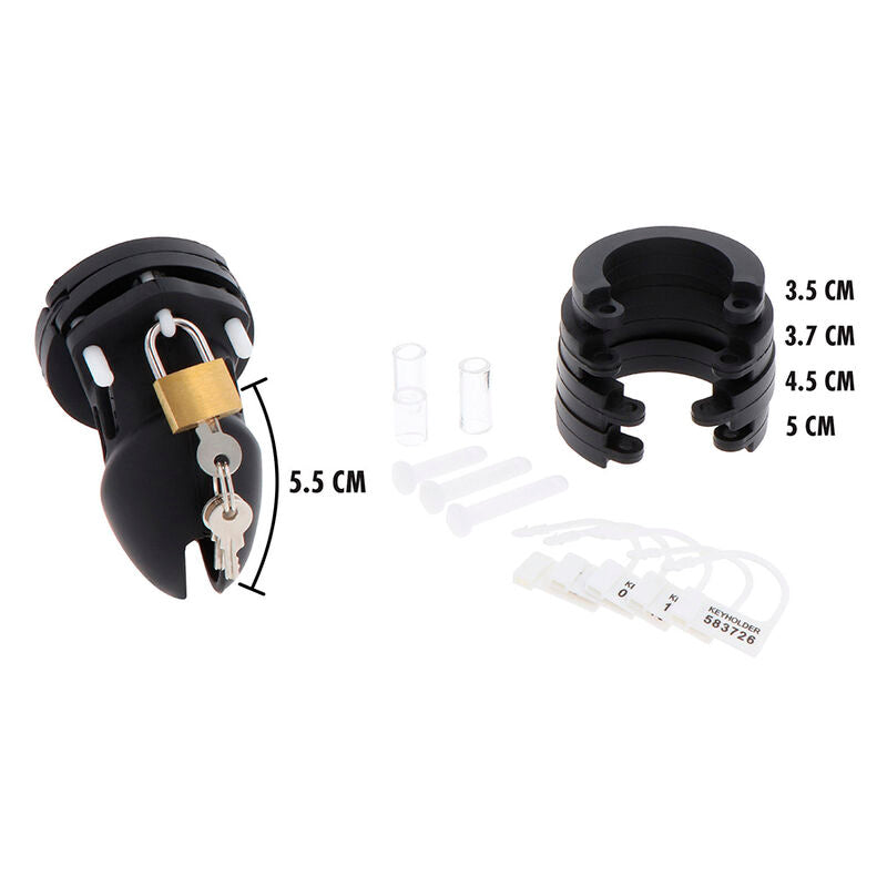 HIDDEN DESIRE - EXTREME CAGE DE CHASTETÉ SILICONE TAILLE S NOIR HIDDEN DESIRE