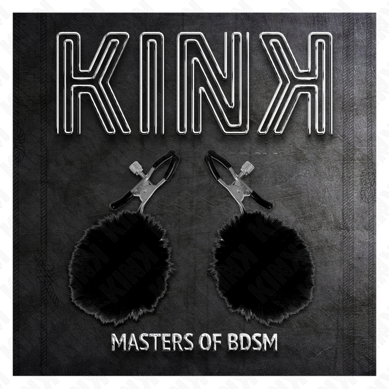 KINK - PINCE A METON BOULE EN FAUSSE FOURRURE NOIR 6 CM KINK NIPPLE GRIP