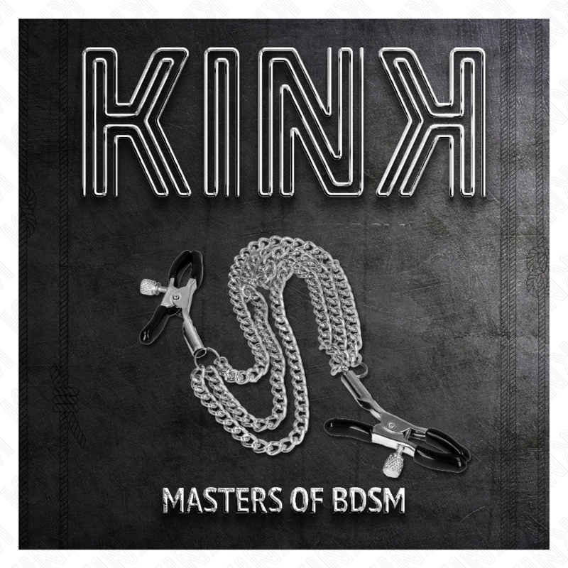 KINK - PINCES À METELIER AVEC 3 CHAÎNES ARGENT 20/23/28 CM KINK NIPPLE GRIP