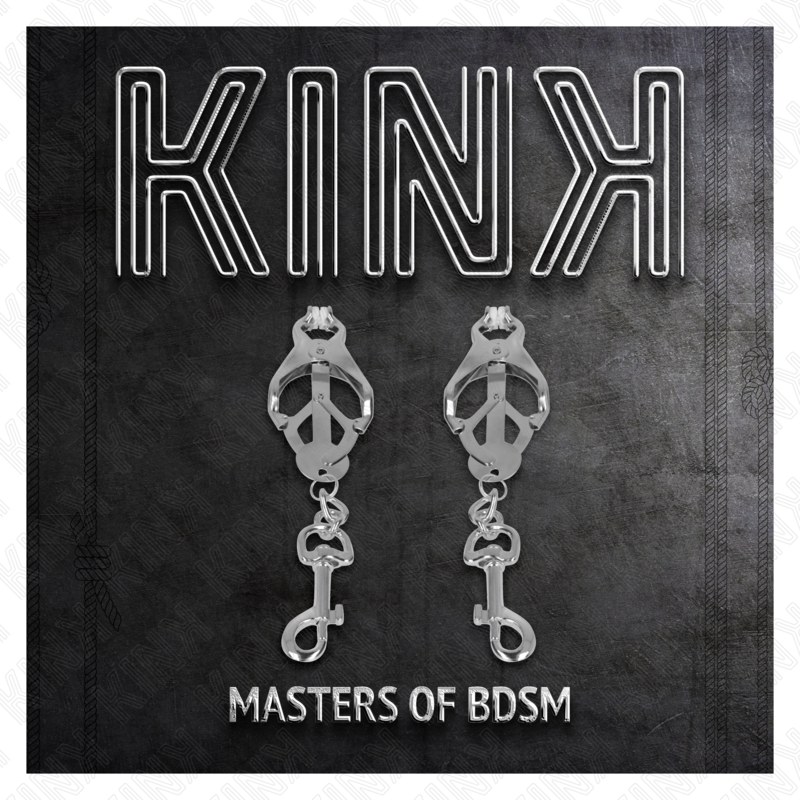 KINK - PINCES À METELLES TRÈFLE JAPONAIS AVEC CROCHETS ARGENT KINK NIPPLE GRIP