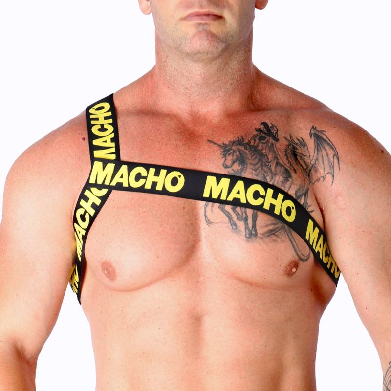 MACHO - HARNAIS ROMAIN BLANC S/M MACHO UNDERWEAR