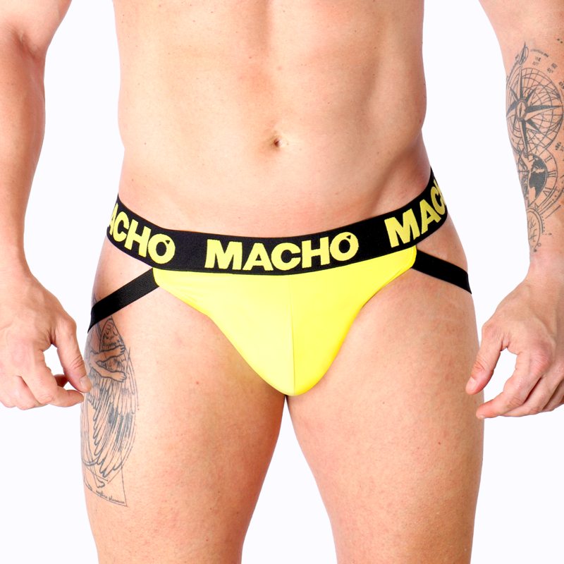 MACHO - MX25A JOCK LYCRA JAUNE S MACHO UNDERWEAR