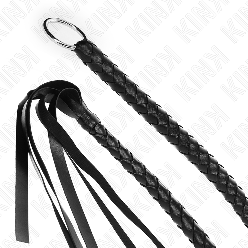 KINK - FOUET SERPENT AVEC ANNEAU À MAIN NOIR 65 CM KINK IMPACT & TOUCH