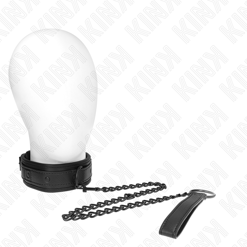 KINK - COLLIER DE BONDAGE EN NÉOPRÈNE MODÈLE 2 AVEC CEINTURE 78 CM RÉGLABLE 37,5 X 49,5 CM KINK COLLAR & GAG