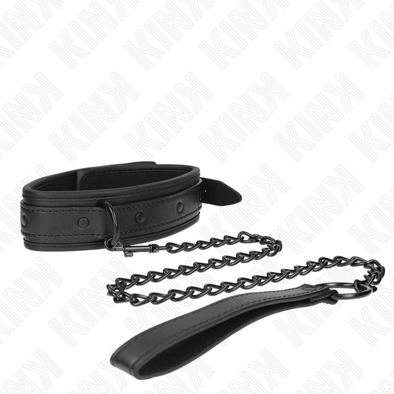 KINK - COLLIER DE BONDAGE EN NÉOPRÈNE MODÈLE 2 AVEC CEINTURE 78 CM RÉGLABLE 37,5 X 49,5 CM KINK COLLAR & GAG