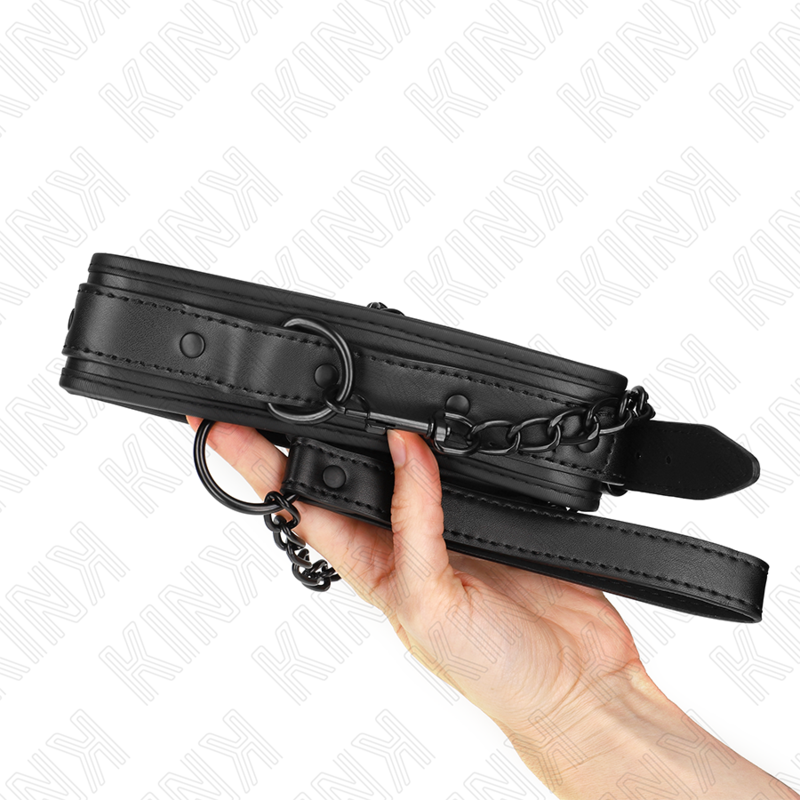 KINK - COLLIER DE BONDAGE EN NÉOPRÈNE MODÈLE 2 AVEC CEINTURE 78 CM RÉGLABLE 37,5 X 49,5 CM KINK COLLAR & GAG