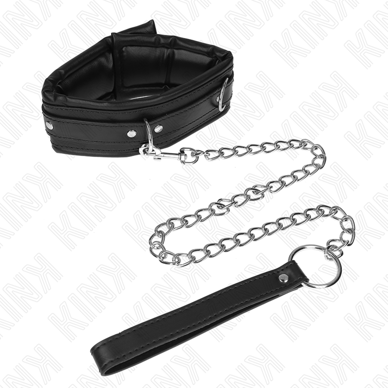 KINK - COLLIER LOURD AVEC CEINTURE 65 CM MODÈLE 4 RÉGLABLE 36,5-50 CM KINK COLLAR & GAG
