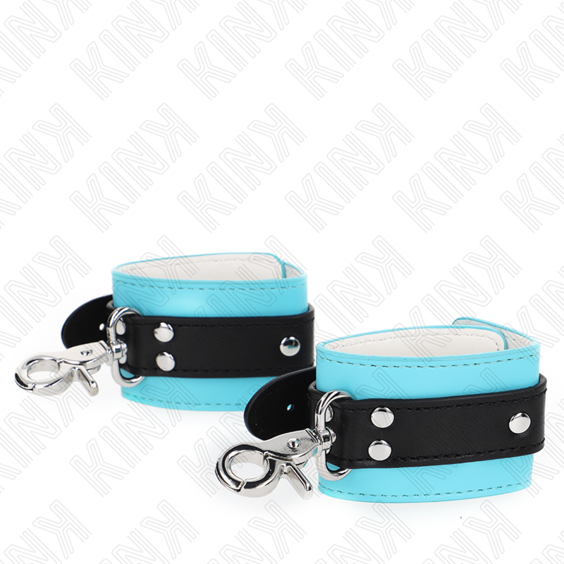 KINK - APPUI-POIGNETS VERROUILLABLES PREMIUM NOIR / BLEU RÉGLABLE 21-28 CM X 5,5 CM KINK WRIST RESTRAINT