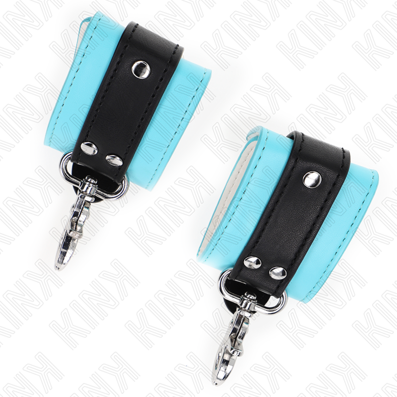 KINK - APPUI-POIGNETS VERROUILLABLES PREMIUM NOIR / BLEU RÉGLABLE 21-28 CM X 5,5 CM KINK WRIST RESTRAINT