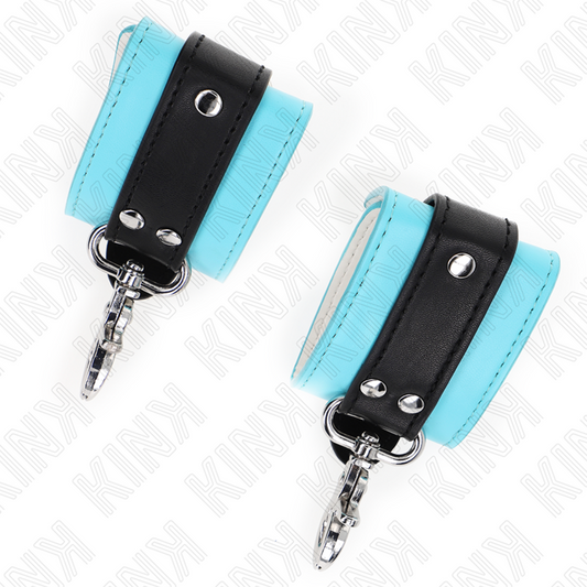 KINK - APPUI-POIGNETS VERROUILLABLES PREMIUM NOIR / BLEU RÉGLABLE 21-28 CM X 5,5 CM KINK WRIST RESTRAINT