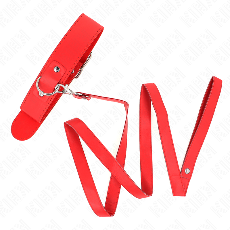 KINK - COLLIER AVEC CEINTURE 116 CM BRACELET ROJO AJUSTABLE 32-50 CM X 8 CM KINK COLLAR & GAG