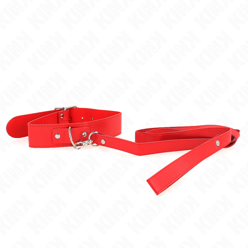 KINK - COLLIER AVEC CEINTURE 116 CM BRACELET ROJO AJUSTABLE 32-50 CM X 8 CM KINK COLLAR & GAG