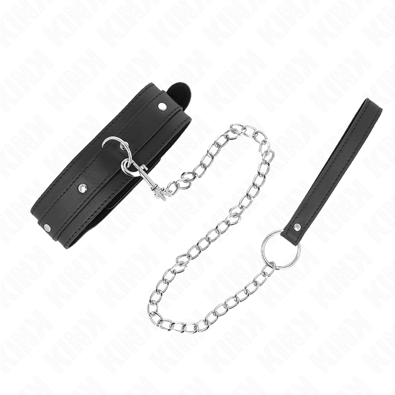 KINK - COLLIER AVEC LAISSE 65 CM 1 ANNEAU RÉGLABLE 38-49 CM X 5 CM KINK COLLAR & GAG