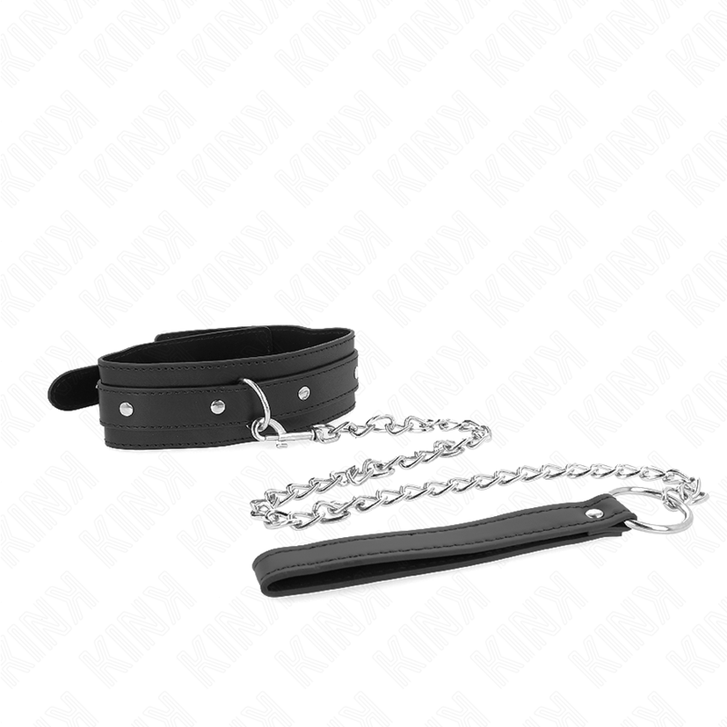 KINK - COLLIER AVEC LAISSE 65 CM 1 ANNEAU RÉGLABLE 38-49 CM X 5 CM KINK COLLAR & GAG