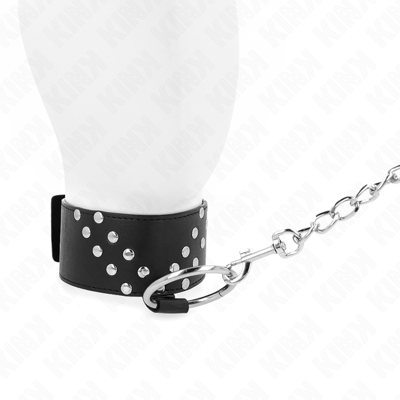 KINK - COLLIER AVEC CEINTURE 65 CM AVEC RIVET V RÉGLABLE 36-43 CM X 5 CM KINK COLLAR & GAG