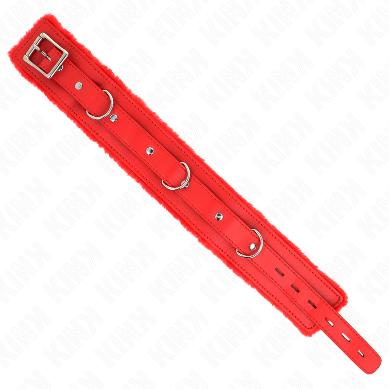 KINK - COLLIER AVEC LAISSE 65 CM AVEC RESTRICTIONS ROUGE 36-42 CM X 5,5 CM KINK COLLAR & GAG