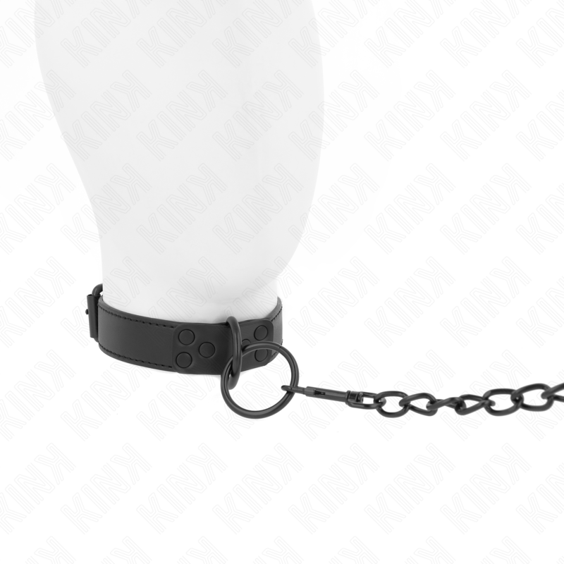 KINK - COLLIER AVEC LAISSE FONCÉE 65 CM AJUSTABLE 37-54 CM X 3 CM KINK COLLAR & GAG