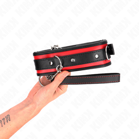 KINK - COLLIER LOURD AVEC CEINTURE 65 CM MODÈLE 2 RÉGLABLE 36,5-50 CM KINK COLLAR & GAG