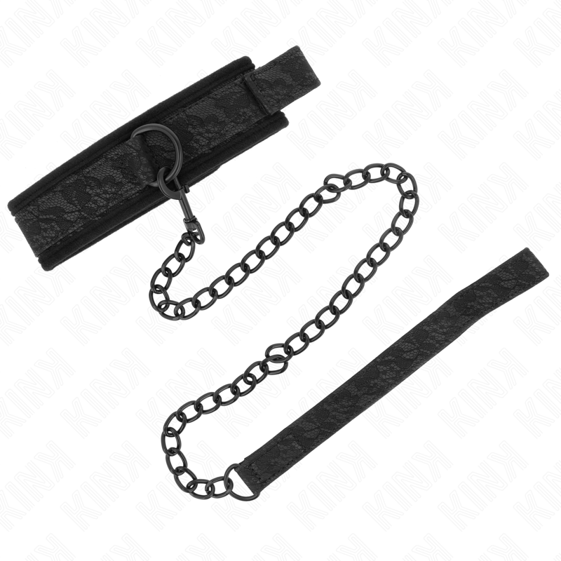 KINK - COLLIER MODÈLE BASIC AVEC LAISSE 77 CM MODÈLE 5 AJUSTABLE 34-54 CM X 5 CM KINK COLLAR & GAG