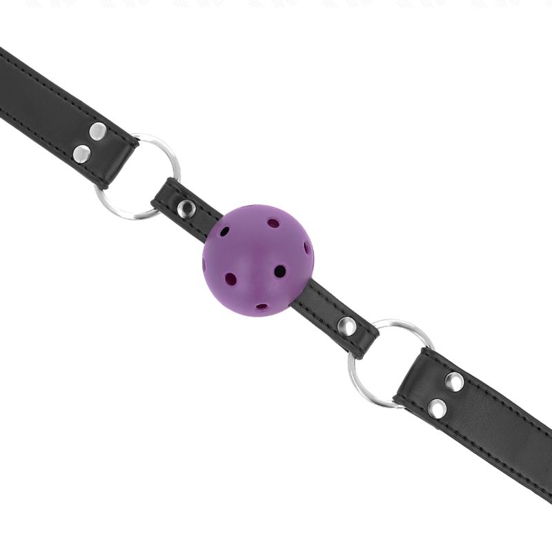 KINK - BALLE RESPIRANTE 4 CM BAG AVEC DOUBLE RIVET VIOLET 62,5 x 2,5 CM AJUSTABLE 42-58 CM KINK COLLAR & GAG