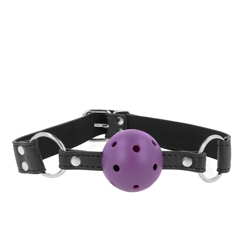 KINK - BALLE RESPIRANTE 4 CM BAG AVEC DOUBLE RIVET VIOLET 62,5 x 2,5 CM AJUSTABLE 42-58 CM KINK COLLAR & GAG