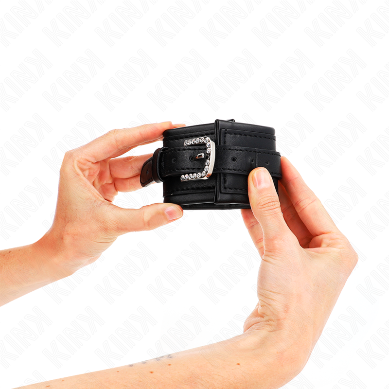 KINK - APPAREILS-POIGNETS À BOUCLE STRASS NOIR AJUSTABLE 25-32 CM X 5,5 CM KINK WRIST RESTRAINT