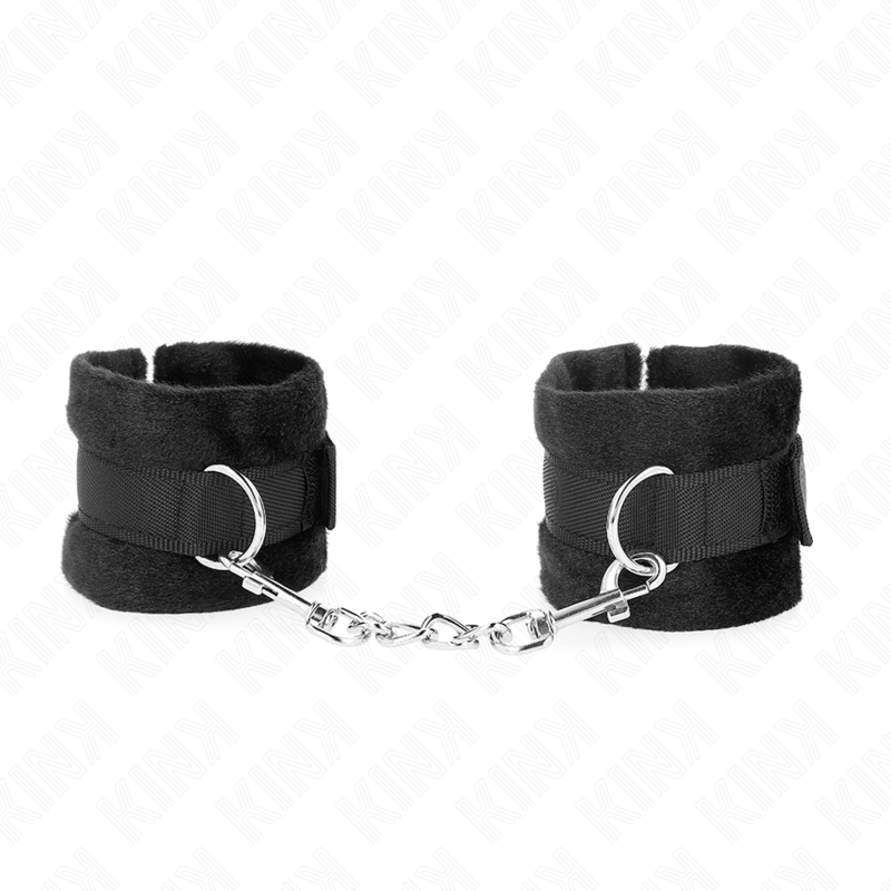 KINK - MANCHETTES DÉBUTANT EN FOURRURE NOIR 30 X 7 CM KINK WRIST RESTRAINT