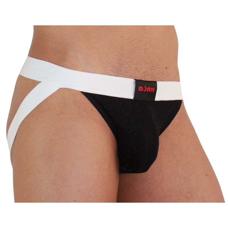 BURN - 004 JOCK NOIR BRILLANT / BLANC S BURN