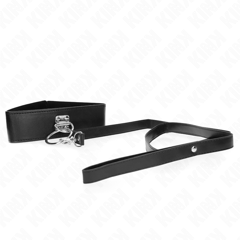 KINK - LAISSE CLOUTÉE 116 CM COLLIER AVEC SANGLE EN CUIR 50 X 5 CM KINK COLLAR & GAG