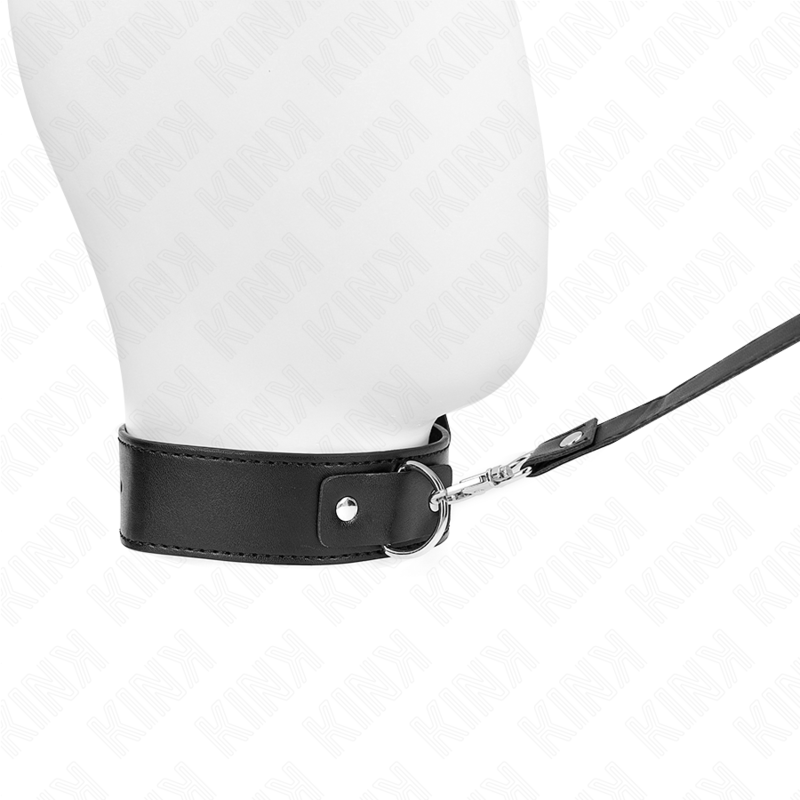 KINK - COLLIER AVEC CEINTURE 116 CM BRACELET NOIR AJUSTABLE 32-50 CM X 8 CM KINK COLLAR & GAG