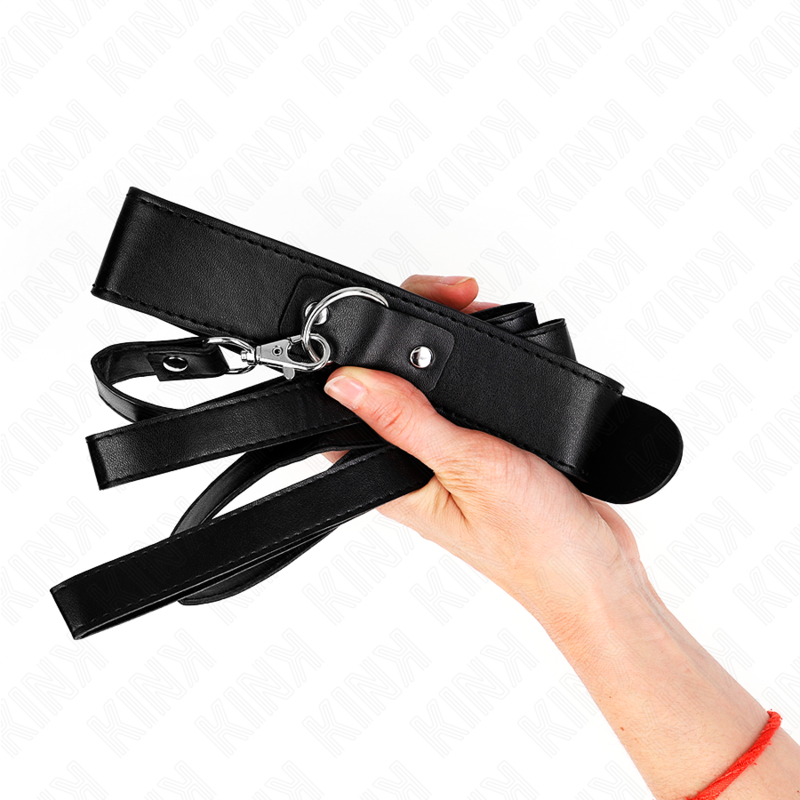 KINK - COLLIER AVEC CEINTURE 116 CM BRACELET NOIR AJUSTABLE 32-50 CM X 8 CM KINK COLLAR & GAG