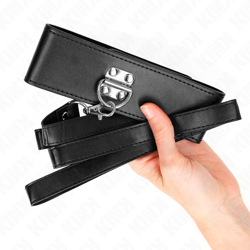 KINK - COLLIER AVEC CEINTURE 116 CM MODÈLE 2 RÉGLABLE 36-43 CM X 5 CM KINK COLLAR & GAG