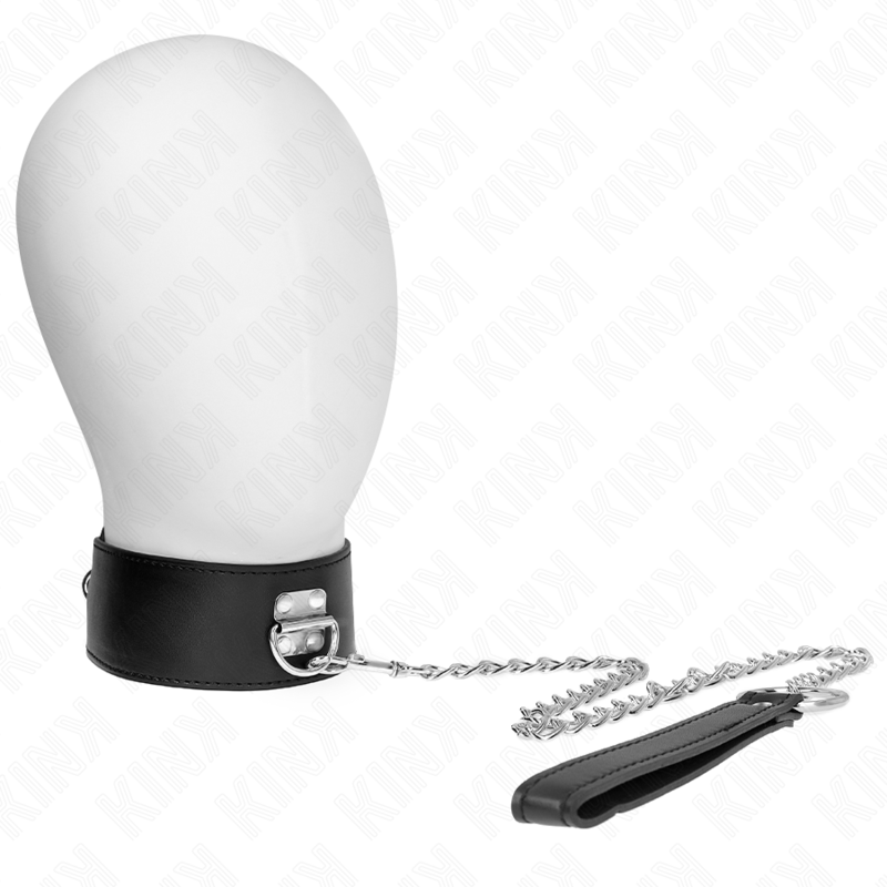 KINK - COLLIER AVEC CEINTURE 65 CM AVEC LARGE BRACELET NOIR AJUSTABLE 33,5-41 CM X 5 CM KINK COLLAR & GAG