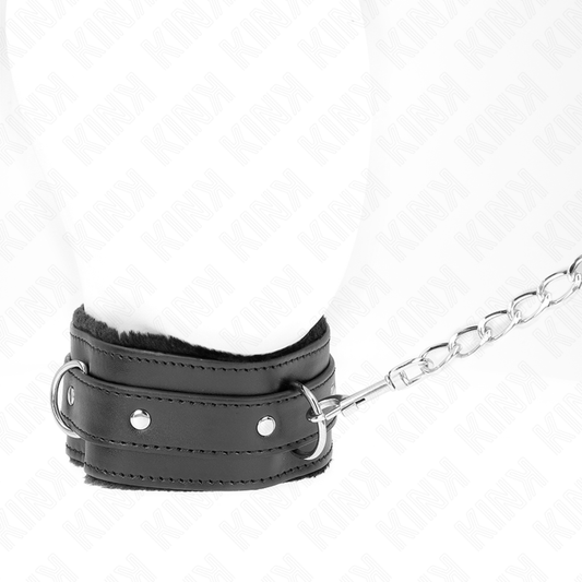 KINK - COLLIER AVEC LAISSE 65 CM AVEC RESTRICTIONS NOIR 36-42 CM X 5,5 CM KINK COLLAR & GAG