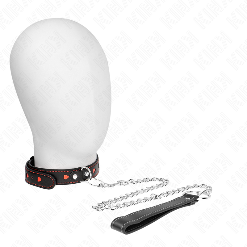 KINK - COLLIER AVEC BRACELET 65 CM DÉTAILS COEUR 52,5 X 2,5 CM KINK COLLAR & GAG