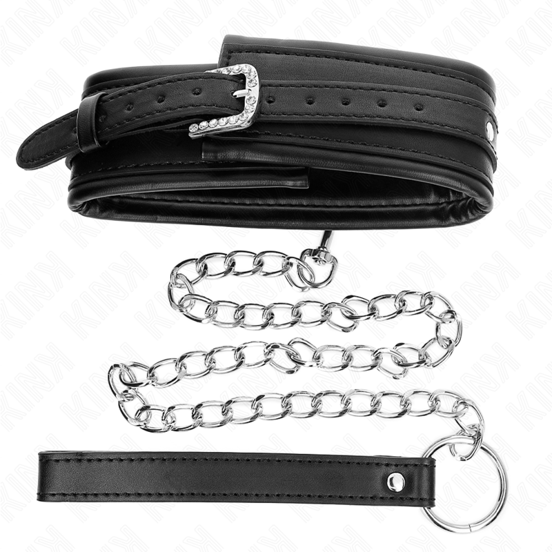 KINK - COLLIER AVEC BRACELET À BOUCLE BRILLANTE 65 CM 48,5 CM X 5,3 CM KINK COLLAR & GAG