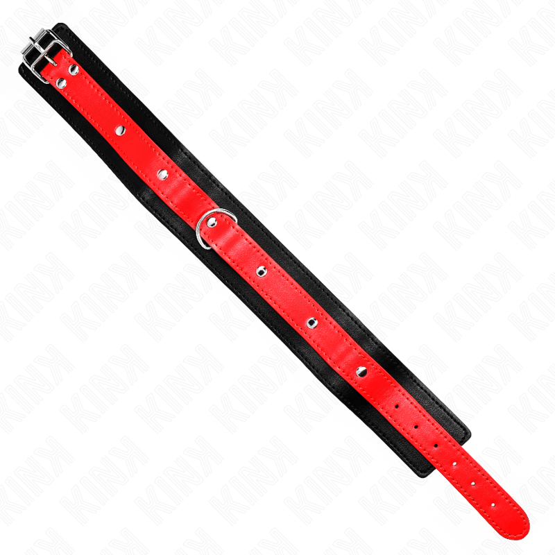 KINK - COLLIER AVEC BRACELET ROUGE 65 CM AJUSTABLE 36-43 CM X 5 CM KINK COLLAR & GAG