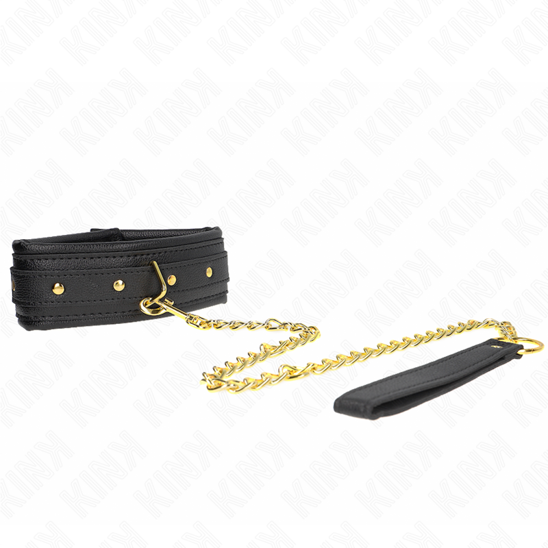 KINK - COLLIER AVEC BRACELET IMITATION CUIR ÉPONGE MODÈLE 1 RÉGLABLE 37-54 CM X 3 CM KINK COLLAR & GAG