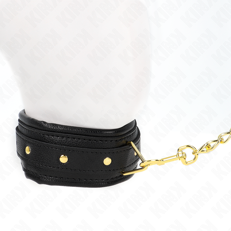 KINK - COLLIER AVEC BRACELET IMITATION CUIR ÉPONGE MODÈLE 1 RÉGLABLE 37-54 CM X 3 CM KINK COLLAR & GAG